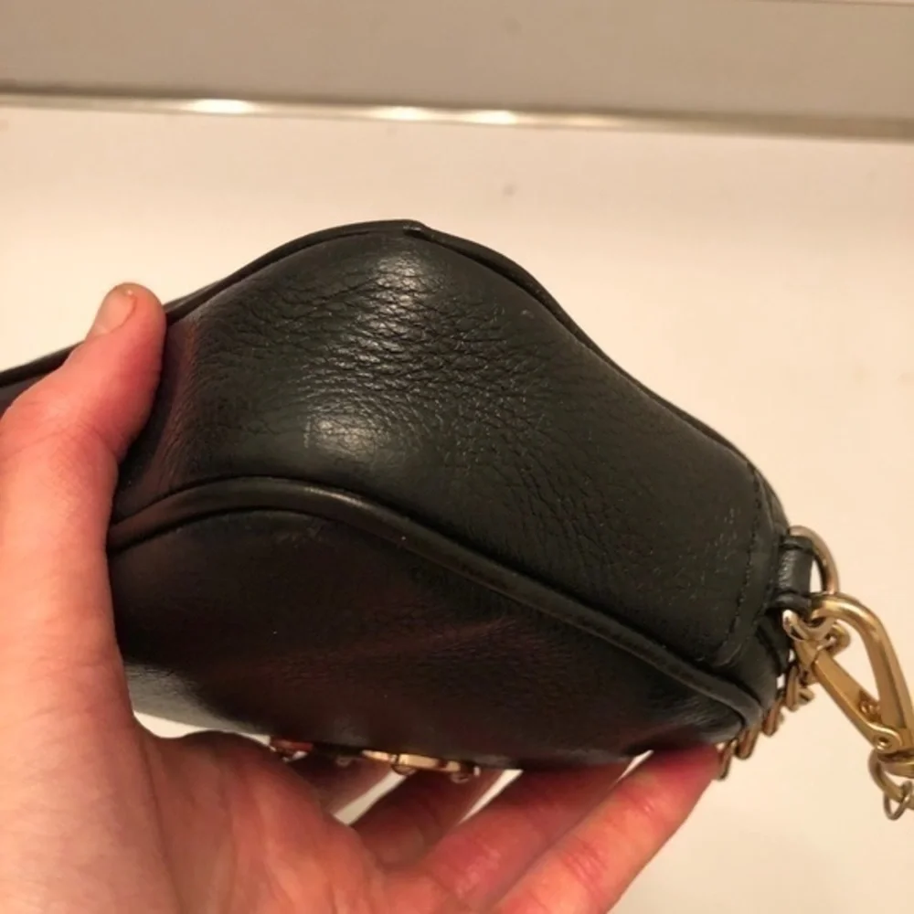 Michael kors mini black leather crossbody bag